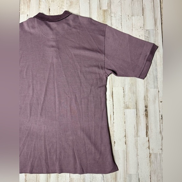 Tommy Bahama Silk Cotton Polo Shirt Mens Large Purple Golf Short Sleeve Classic - Picture 8 of 9